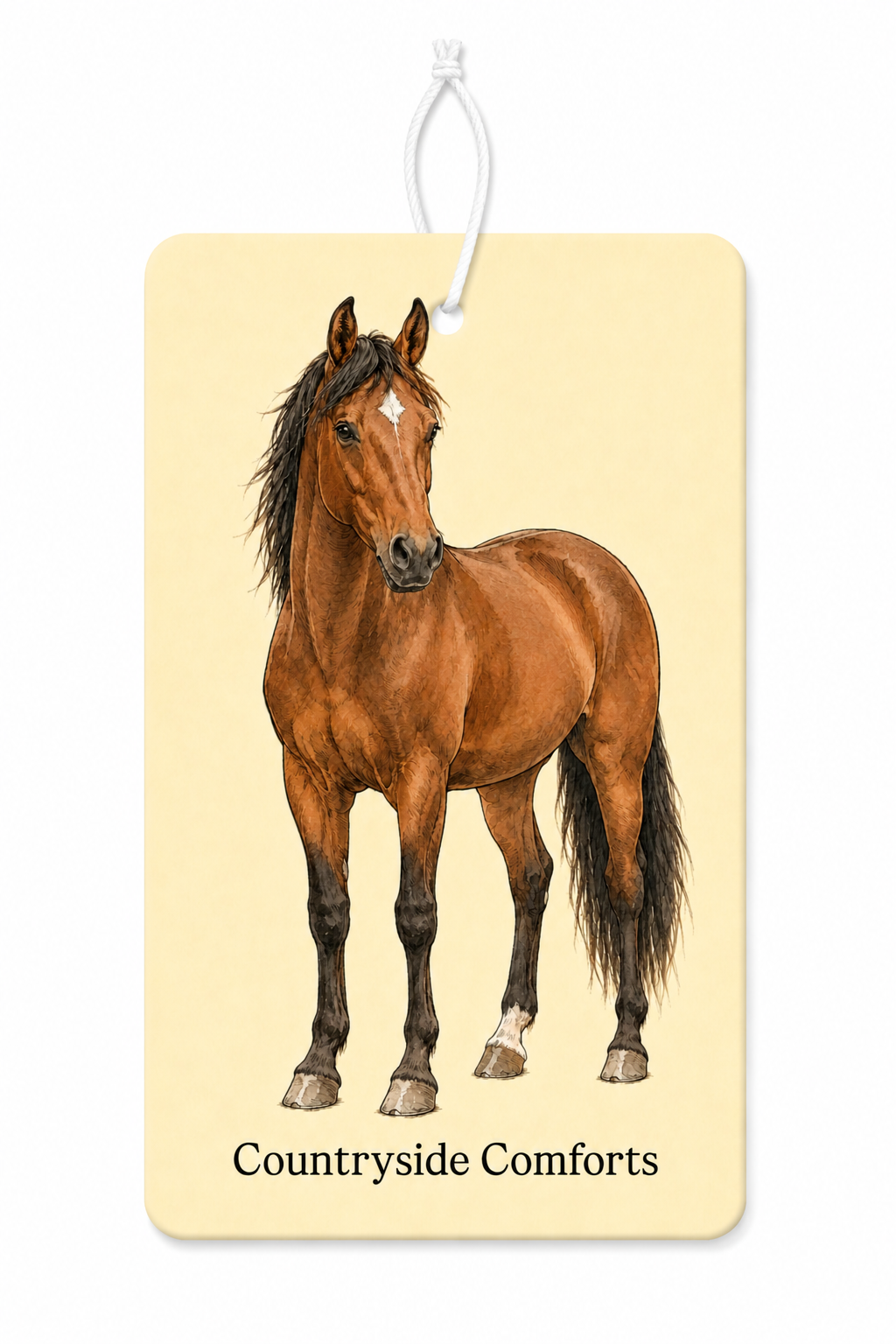Brown horse with a golden background